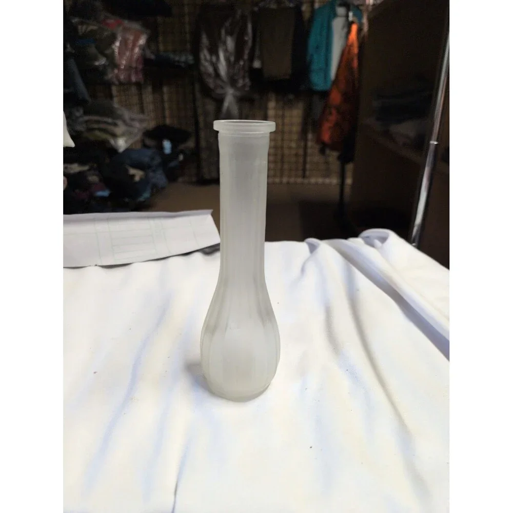 Frosted Glass Bud Vase - Elegant Home Decor